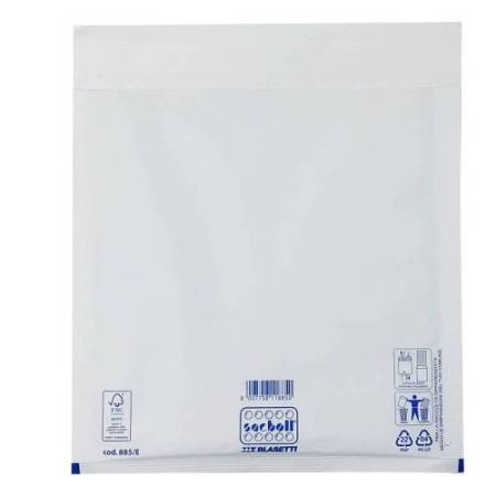 Busta imbottita Sacboll - E (24 x 32 cm) - carta - bianco - Blasetti - conf. 10 pezzi