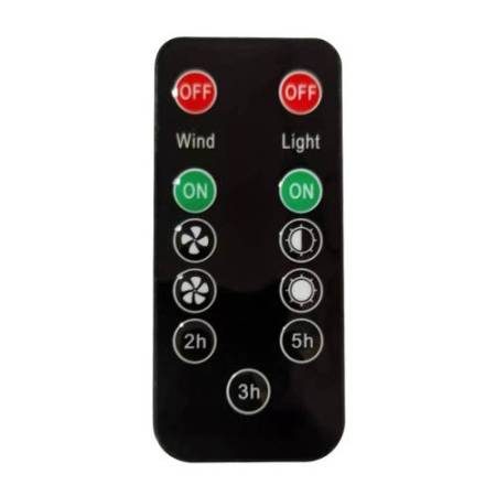 Ventilatore portatile - da campeggio - con luce LED - diametro 10 cm - 16 x 14 x 16,5 cm - Melchioni family