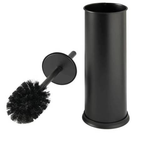 Portascopino Vic - diametro 9,5 cm - altezza 40 cm - acciaio inox - nero satinato - Perfetto