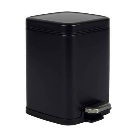 Bidone Pico - con pedale e vaschetta - 6 L - nero satinato - Perfetto