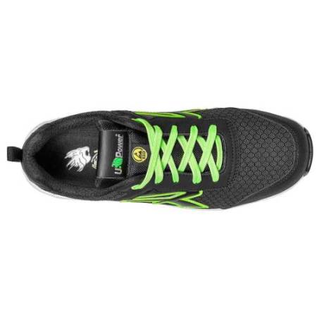 Calzatura di sicurezza Mitch Red Ego S3S ESD - numero 46 - nero/verde - U-Power