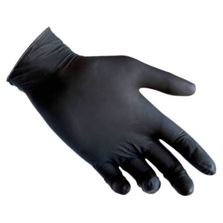Guanti in nitrile R78 - senza polvere - taglia S - nero - Reflexx - conf. 100 pezzi