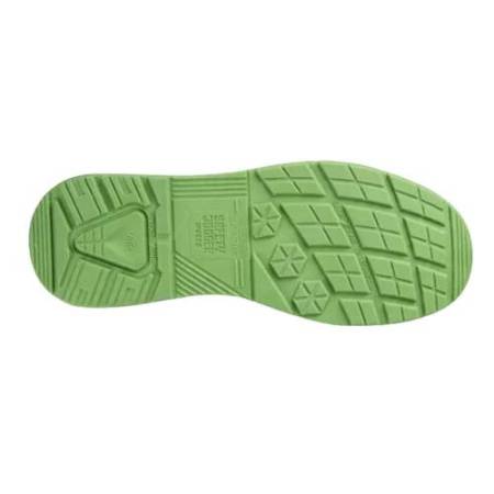Calzatura bassa da lavoro Ecofitz S1P LOW - numero 46 - maglia riciclata - nero/verde - Safety Jogger