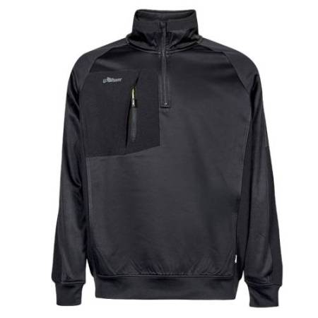 Felpa mezza zip Leeds - taglia L - nero - U-Power