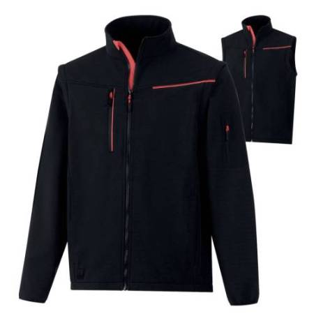 Giacca Softshell 2 in 1 Soccia - taglia M - nero/rosso - Deltaplus