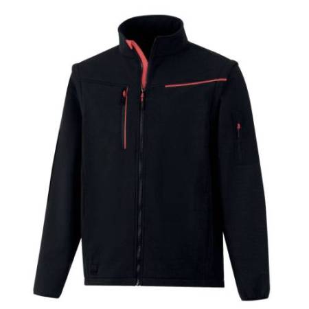 Giacca Softshell 2 in 1 Soccia - taglia L - nero/rosso - Deltaplus