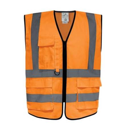 Gilet alta visibilità GILPOCK - poliestere riciclato - taglia L - arancio fluo - Deltaplus
