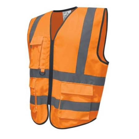 Gilet alta visibilità GILPOCK - poliestere riciclato - taglia XXL - arancio fluo - Deltaplus