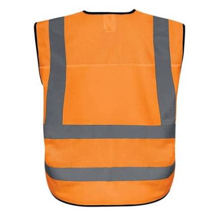 Gilet alta visibilità GILPOCK - poliestere riciclato - taglia XXL - arancio fluo - Deltaplus
