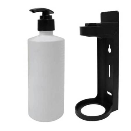 Dispenser Nenya - con supporto murale - 6,5 x 7,1 x 18,2 cm - 300 ml - ABS - nero - Medial International