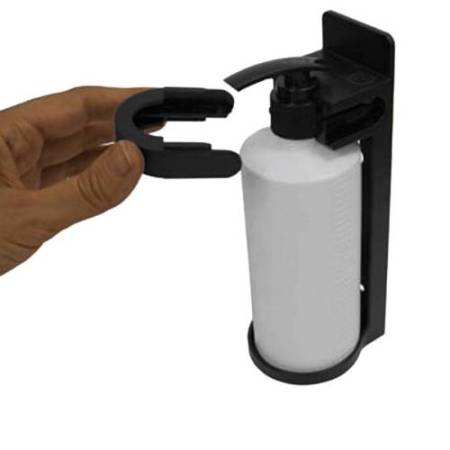 Dispenser Nenya - con supporto murale - 6,5 x 7,1 x 18,2 cm - 300 ml - ABS - nero - Medial International