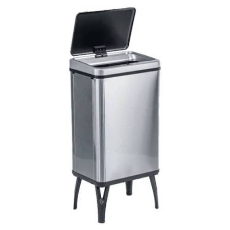 Gettacarte pieghevole Houdini - con coperchio - 35,5 x 26 x 71,5 cm - 40 L - acciaio inox -Medial International