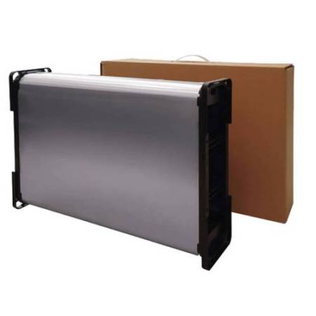 Gettacarte pieghevole Houdini - con coperchio - 35,5 x 26 x 71,5 cm - 40 L - acciaio inox -Medial International