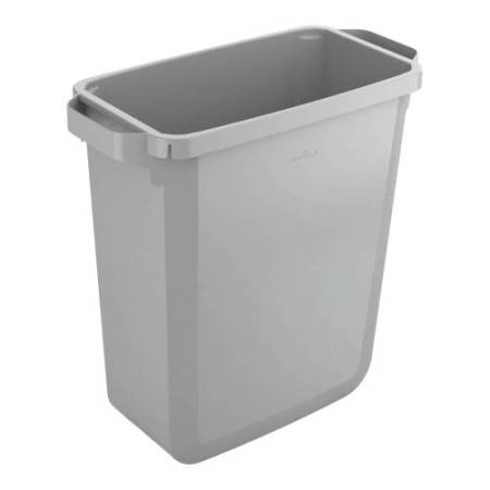 Bidone DURABIN - con maniglie - senza coperchio - 60 L - 59 x 60 x 28,2 cm - PP - grigio -  Durable