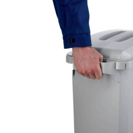 Bidone DURABIN - con maniglie - senza coperchio - 60 L - 59 x 60 x 28,2 cm - PP - grigio -  Durable
