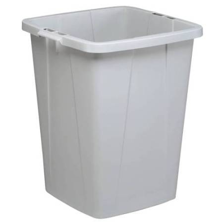 Bidone DURABIN - con maniglie - senza coperchio - 90 L - 52 x 61 x 49 cm - PP - grigio - Durable