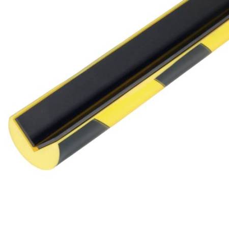 Profilo paracolpi C25R - magnetico - per superfici angolari - forma arrotondata - giallo/nero - 1 m - Durable