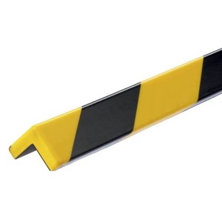 Profilo paracolpi C20 - magnetico - per superfici angolari - forma squadrata - giallo/nero - 1 m - Durable