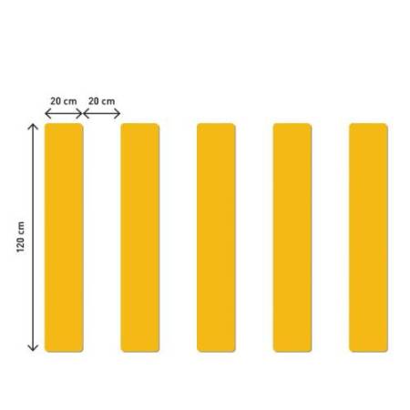 Strisce pedonali adesive – per ambienti interni – 200 x 1200 mm – Durable – conf. 5 pezzi