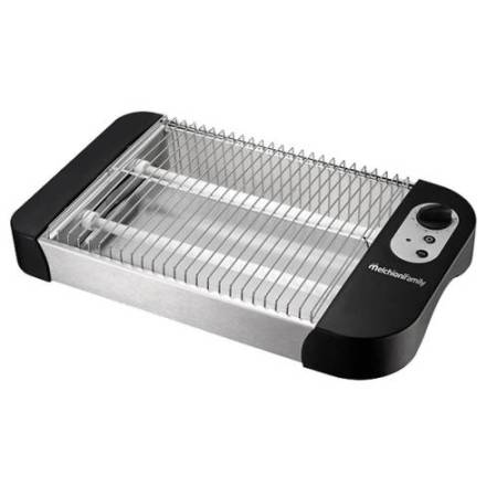 Tostiera piatta elettrica TOSTONE PLUS - 41 x 25 x 7,5 cm - 600 W - nero/argento - Melchioni family