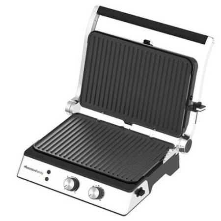 Bistecchiera elettrica BURGERONE 34 - con piastre removibili - 44.1 x 18.9 x 38 cm - 1800 W - nero - Melchioni family