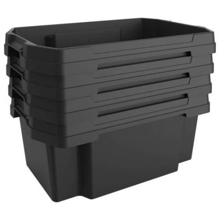 Contenitore multiuso FABER BOX - plastica - nero - 58,5 x 38,5 x 26,1 cm -  40 litri - Terry
