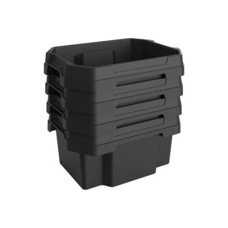 Contenitore multiuso FABER BOX - plastica - nero - 38,5 x 29 x 19,5 cm -  15 litri - Terry