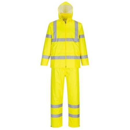Completo antipioggia HiVi - ripiegabile - impermeabile - L - giallo fluo - Portwest