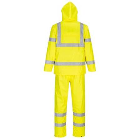 Completo antipioggia HiVi - ripiegabile - impermeabile - L - giallo fluo - Portwest