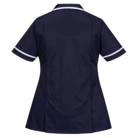 Camice da donna - maniche corte - elasticizzato - taglia L - blu navy - Portwest