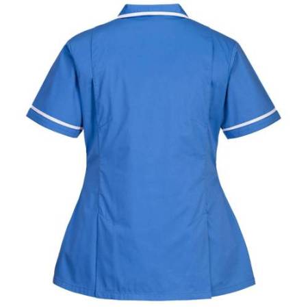 Camice da donna - maniche corte - elasticizzato - taglia L - azzurro - Portwest