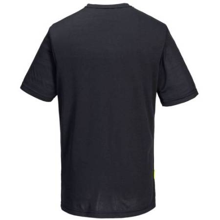 T-shirt DX4 - maniche corte - antibatterica - taglia M - nero - Portwest
