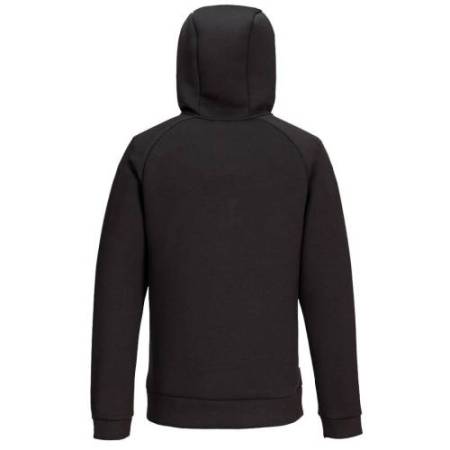 Felpa DX467 a mezza zip - con cappuccio - taglia XXL - nero - Portwest