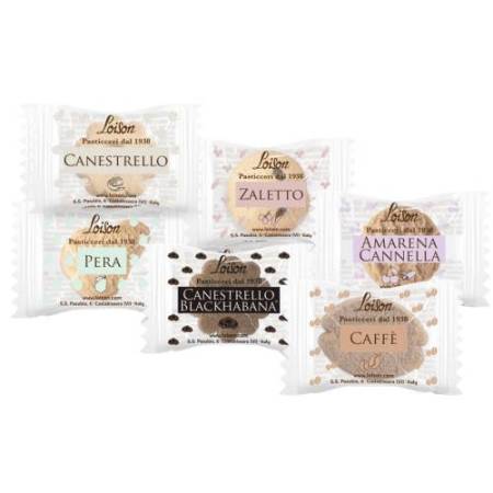 Biscotti al burro assortiti - 6 gusti - 1250 gr - Loison - conf. 200 biscotti