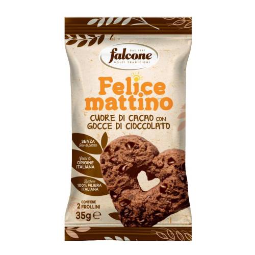 Cuore di cacao con gocce di...