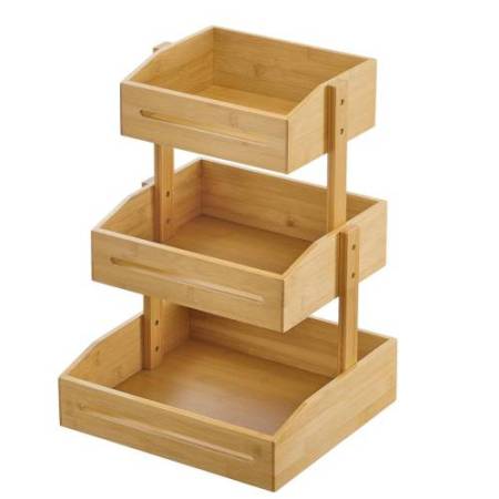 Espositore buffet - 3 piani - bamboo naturale - H 41cm - Leone