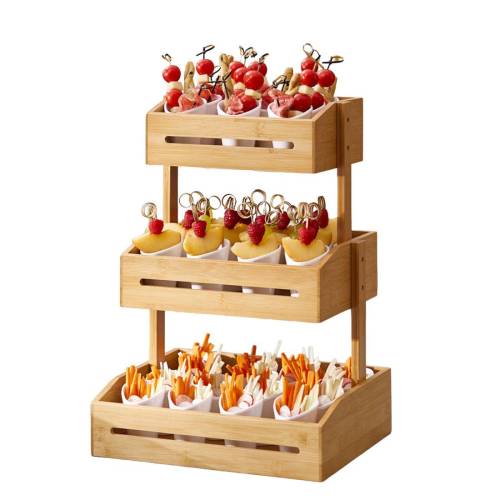 Espositore buffet - 3 piani - bamboo...