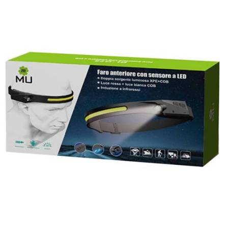 Lampada con fascia frontale - LED - doppia illuminazione