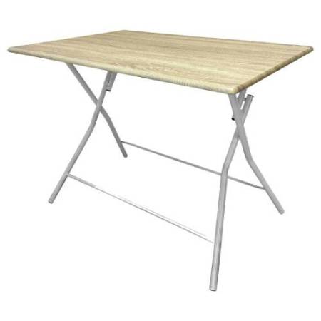 Tavolo Thiny big - 100 x 70 x 75 cm - effetto legno - Verdelook