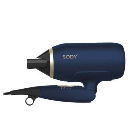 Asciugacapelli - manico pieghevole - 2000  W - blu