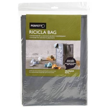 Contenitore Ricicla Bag - indifferenziata - 30 x 38 x 55 cm - grigio - Perfetto