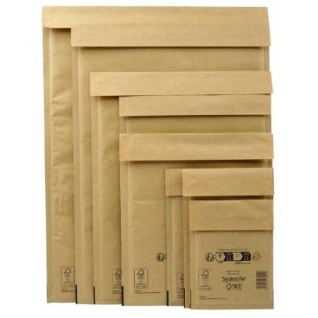 Busta imbottita Mail Lite Gold - B (12 x 21 cm) - avana - Sealed Air - conf. 10 pezzi