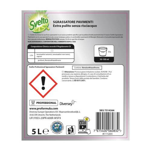 Sgrassatore per pavimenti - limone -...