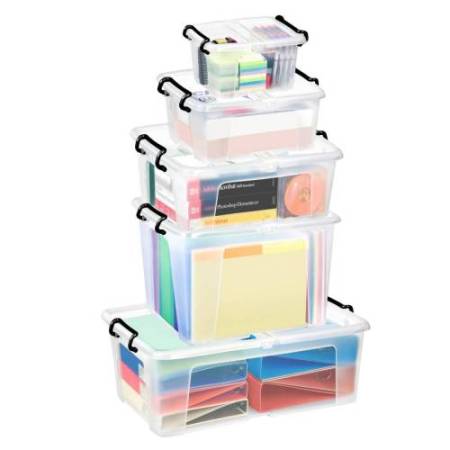 Contenitore multiuso Strata con coperchio - 50x39,5x20,2 cm - 24 L - PPL - trasparente - Cep