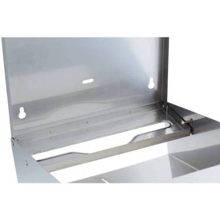 Distributore asciugamani piegati C/Z - Brinox - 28x10,2x36,5 cm - acciaio inox - capacità 400 fogli - grigio - Medial