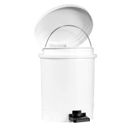 Pattumiera a pedale Ruf - PP - 20 L - diametro 31,5 cm - altezza 42 cm - bianco - Medial