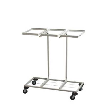 Carrello mobile Triflux - 83,3x36x90 cm - con ruote - 3 portasacco da 100 L ciascuno - acciaio - Medial