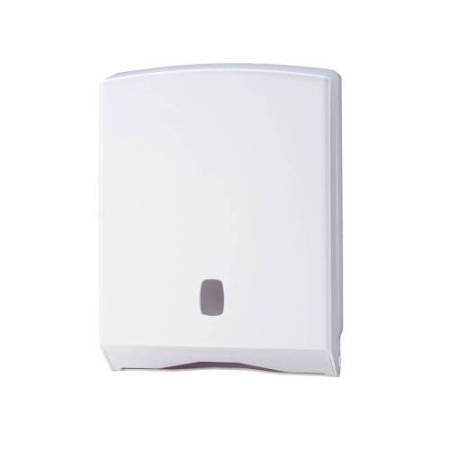 Distributore asciugamani piegati C/Z/M/V Basica - 27,8 x 12,8 x 38 cm - bianco/grigio - Medial