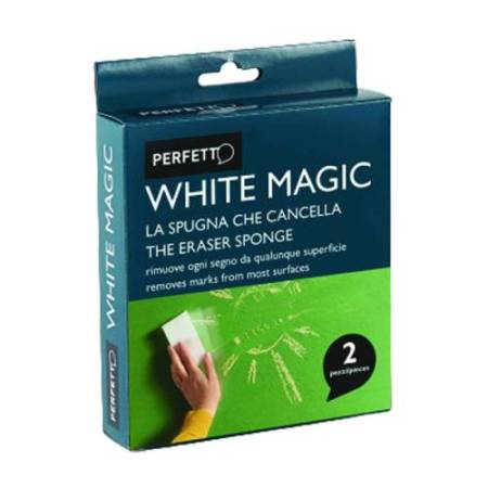 Spugna cancella macchie White Magic - 12x2,5x0,6 cm - Perfetto - conf. 2 pezzi