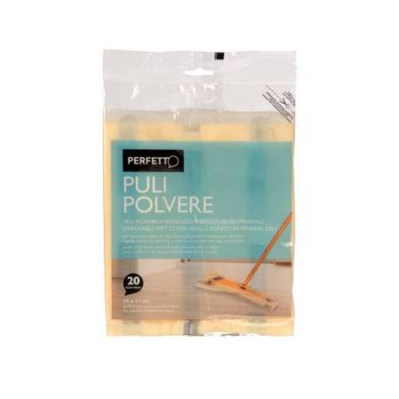 Retine di ricambio per scopa Pulipolvere - 45x22 cm - giallo - Perfetto - conf. 20 pezzi